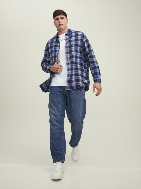 Jack&Jones Oversize Kısa Kol Minimalist Erkek T-Shirt - Günlük Kullanım