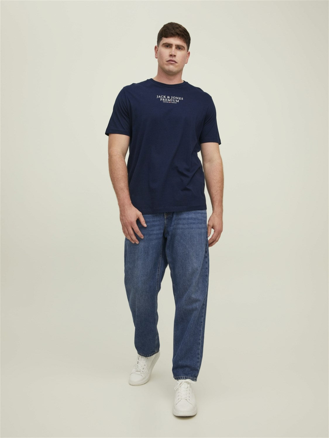 Jack&Jones Oversize Kısa Kol Minimalist Erkek T-Shirt - Günlük Kullanım Translation missing: ar.content.product_image_main