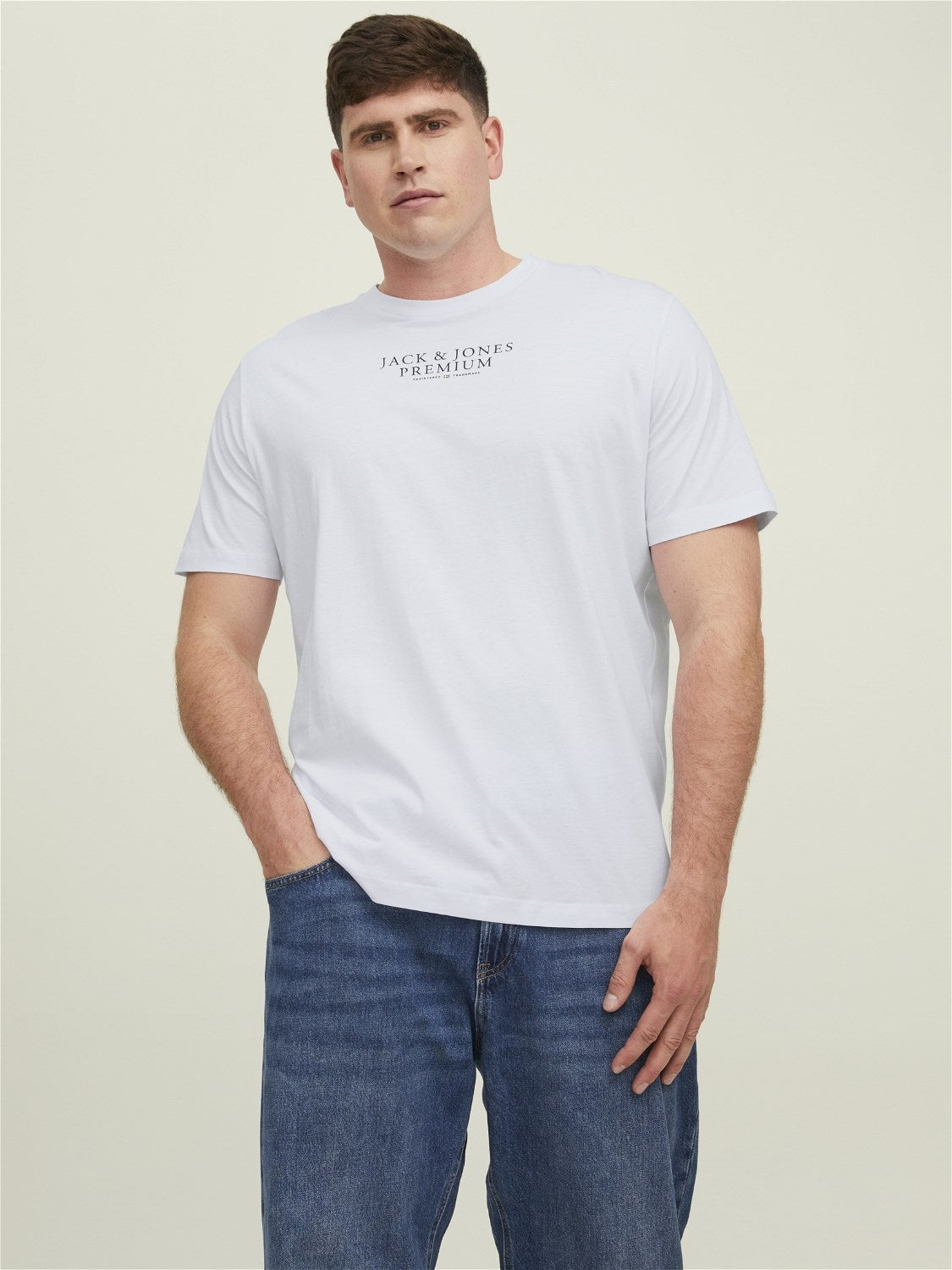 Jack&Jones Oversize Kısa Kol Minimalist Erkek T-Shirt - Günlük Kullanım Translation missing: ar.content.product_image_secondary