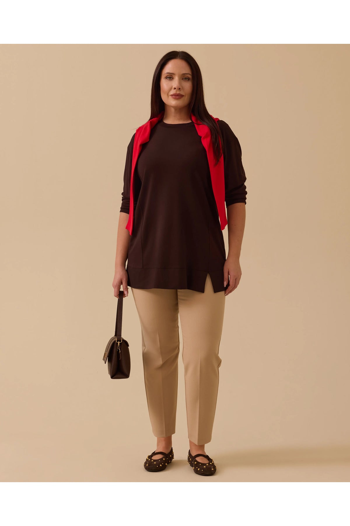 büyük beden uzun kollu basic tunik Gala-Xi Translation missing: ar.content.product_image_secondary