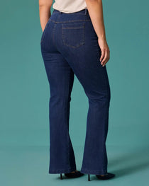 Büyük Beden Yüksek Bel İspanyol Paça Denim Pantolon GALA-Xİ