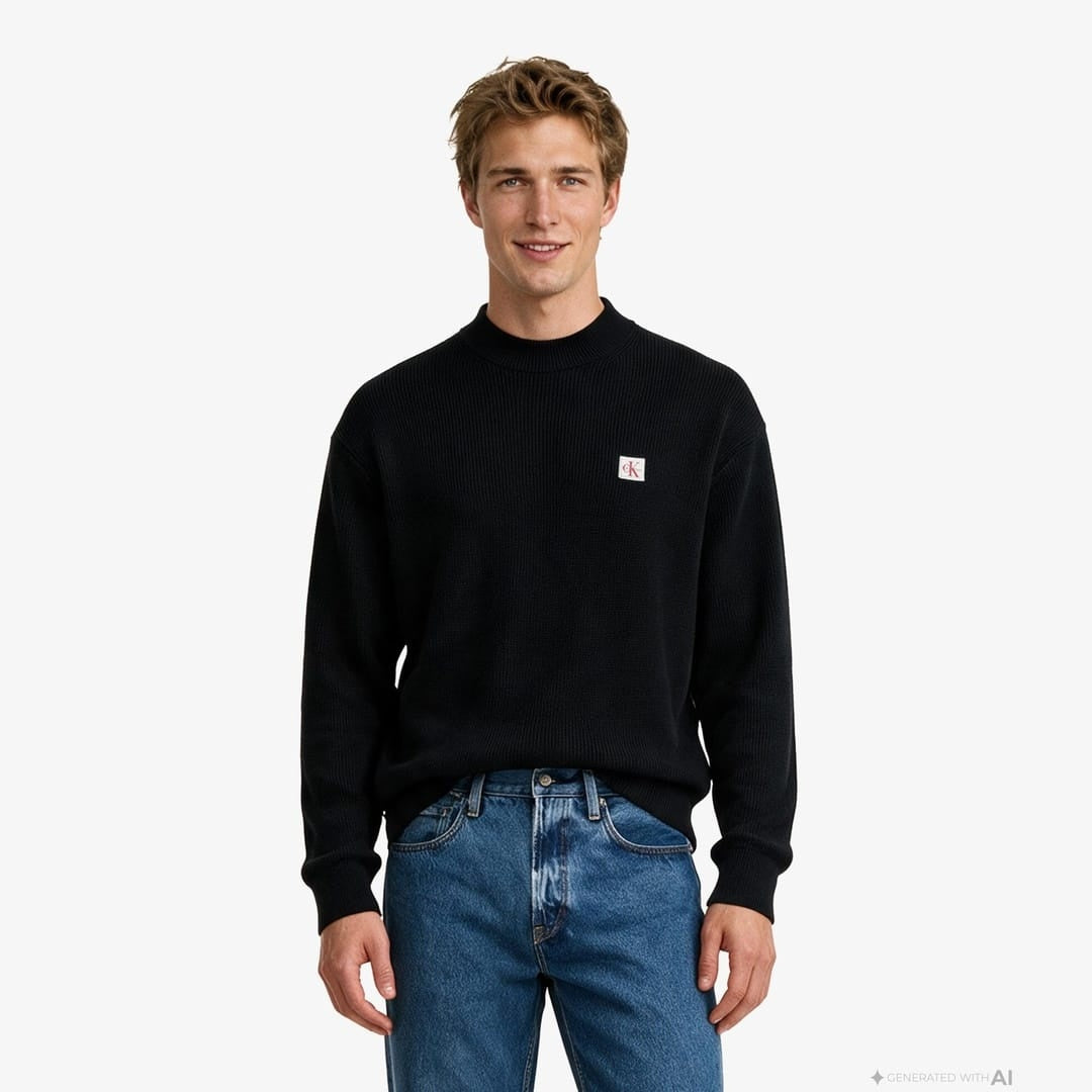 Calvin Klein Classic Cotton Bisiklet Yaka Erkek Triko LV04RH326G İkincil görsel