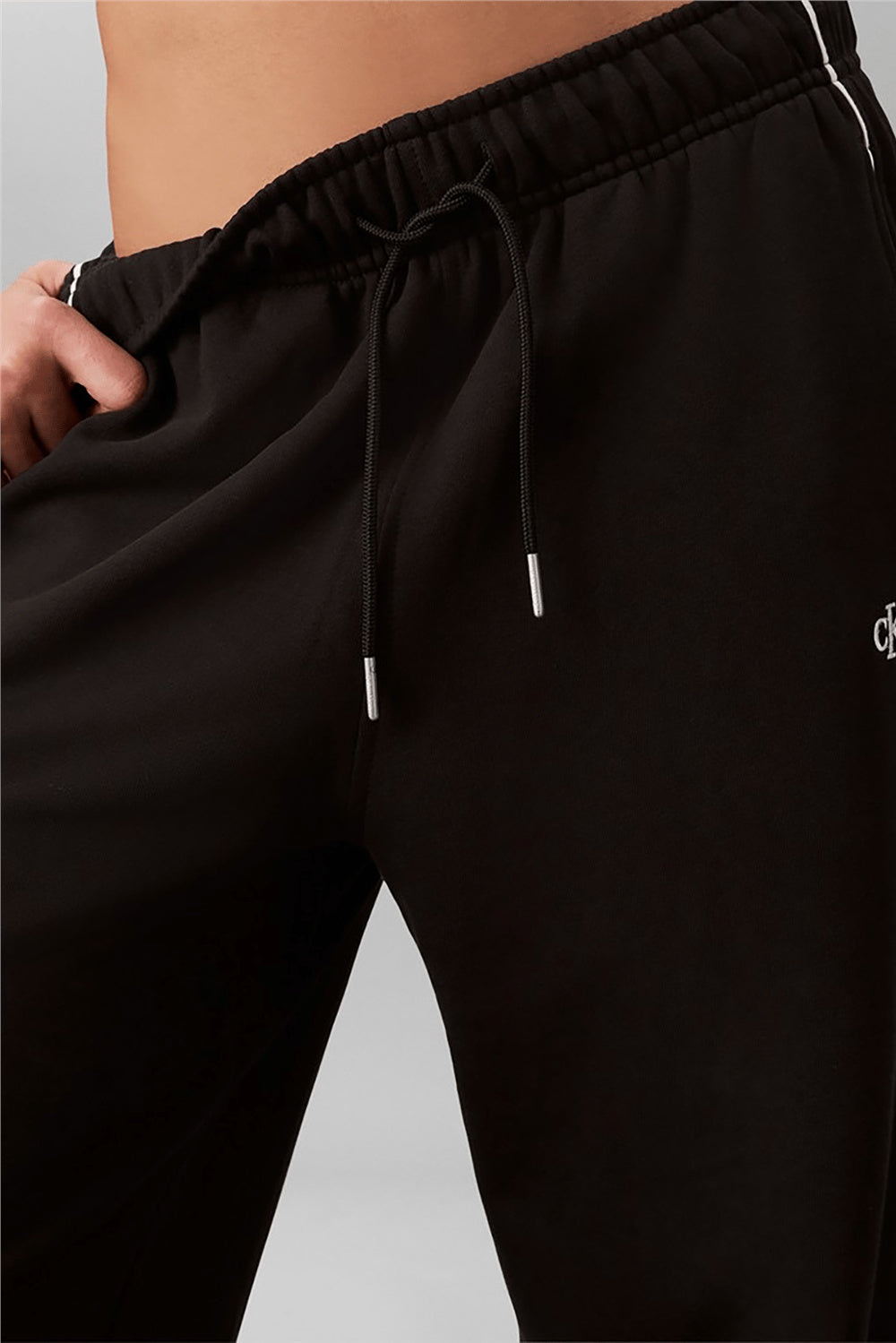 Calvin Klein Logolu Pamuklu Yüksek Bel Bol Paça Kadın Pantolon LV047H258G