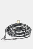 Explosion Metalik Taşlı El Çantası - Minimalist Clutch