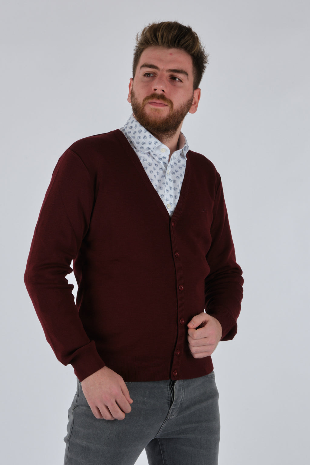 De Blasıo Minimalist V Yaka Erkek Hırka - Oversized & Şık