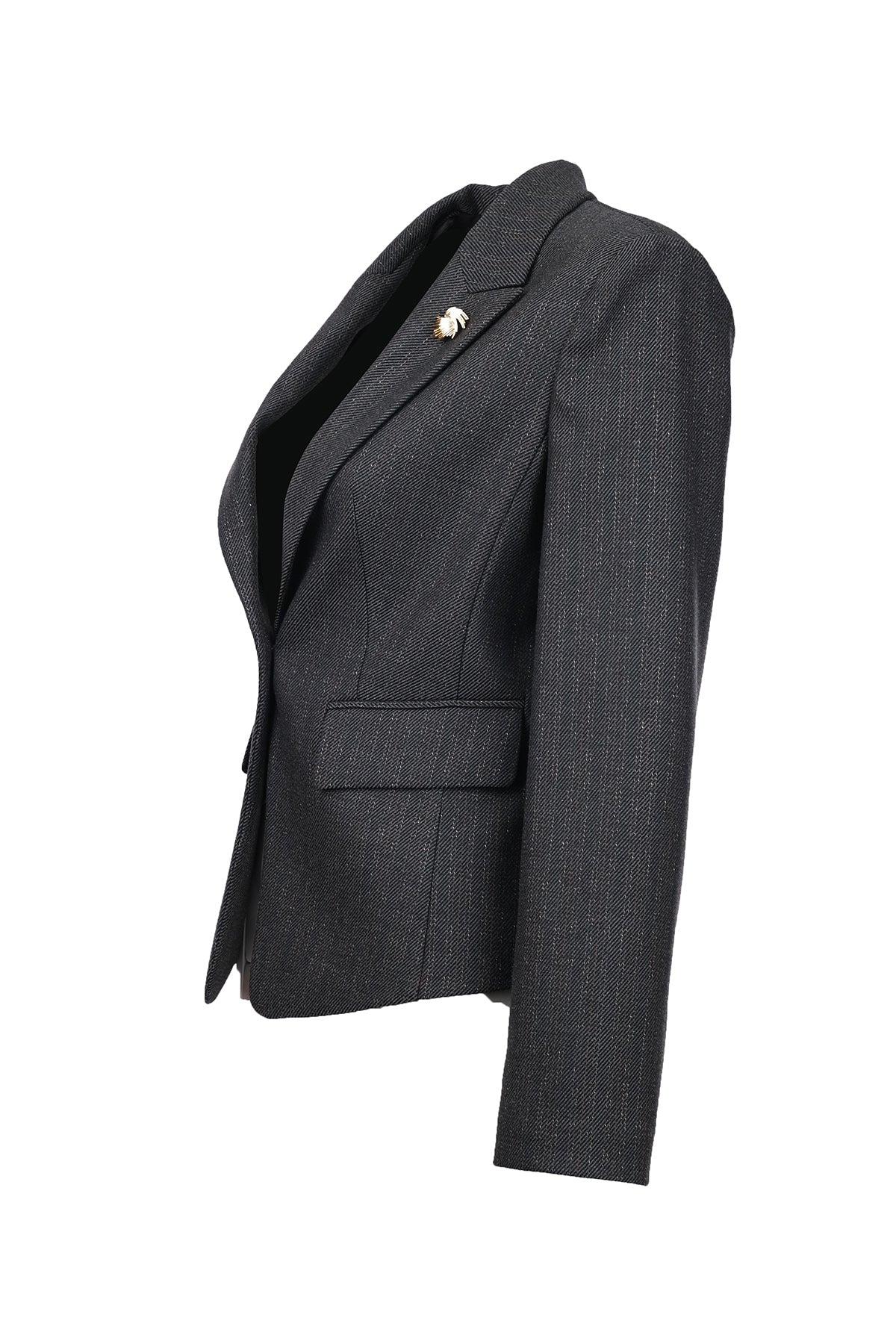 Ekol Minimalist Uzun Kol Crop Blazer Ceket - Şık ve Modern Translation missing: ar.content.product_image_secondary