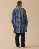 Kadın Büyük Beden Desenli Cepli Kap Ceket Gala-Xi 10002512514010