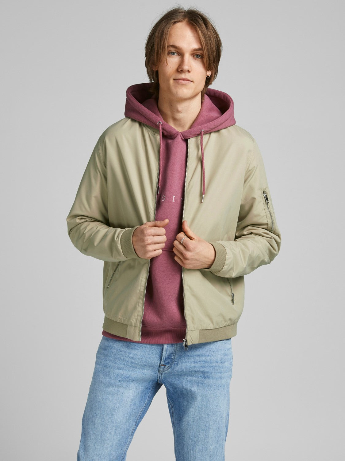 Jack&Jones Erkek Minimalist Bomber Ceket - Regular Fit