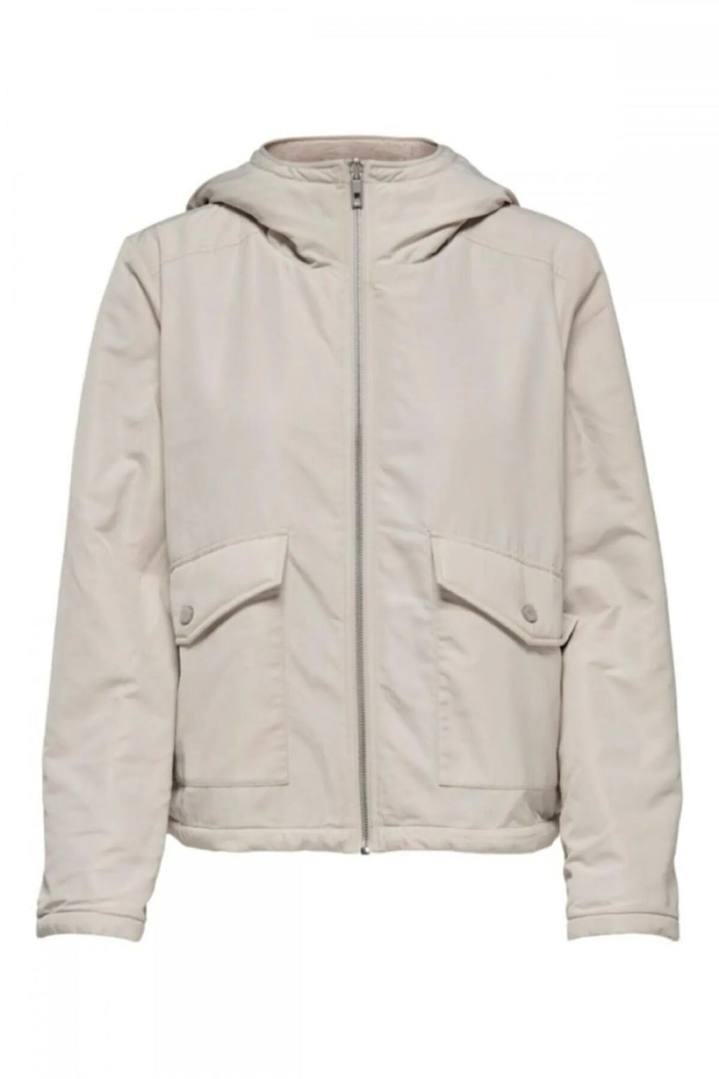 Only Kapüşonlu Minimalist Kadın Ceket - Oversize Crop Kesim