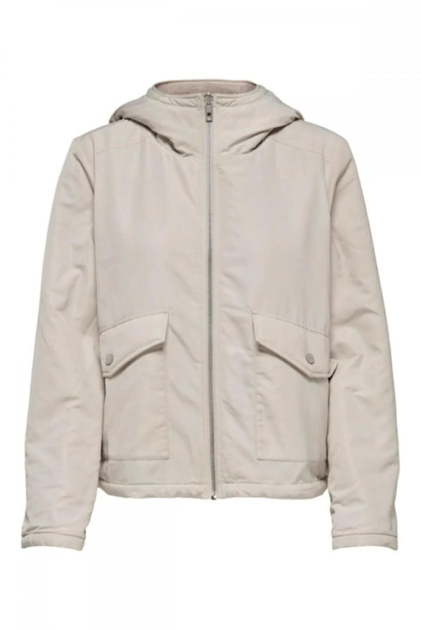 Only Kapüşonlu Minimalist Kadın Ceket - Oversize Crop Kesim