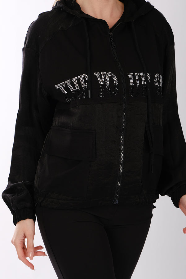 Ysatis Oversize Kapüşonlu Minimalist Kadın Ceket - Günlük Kullanım