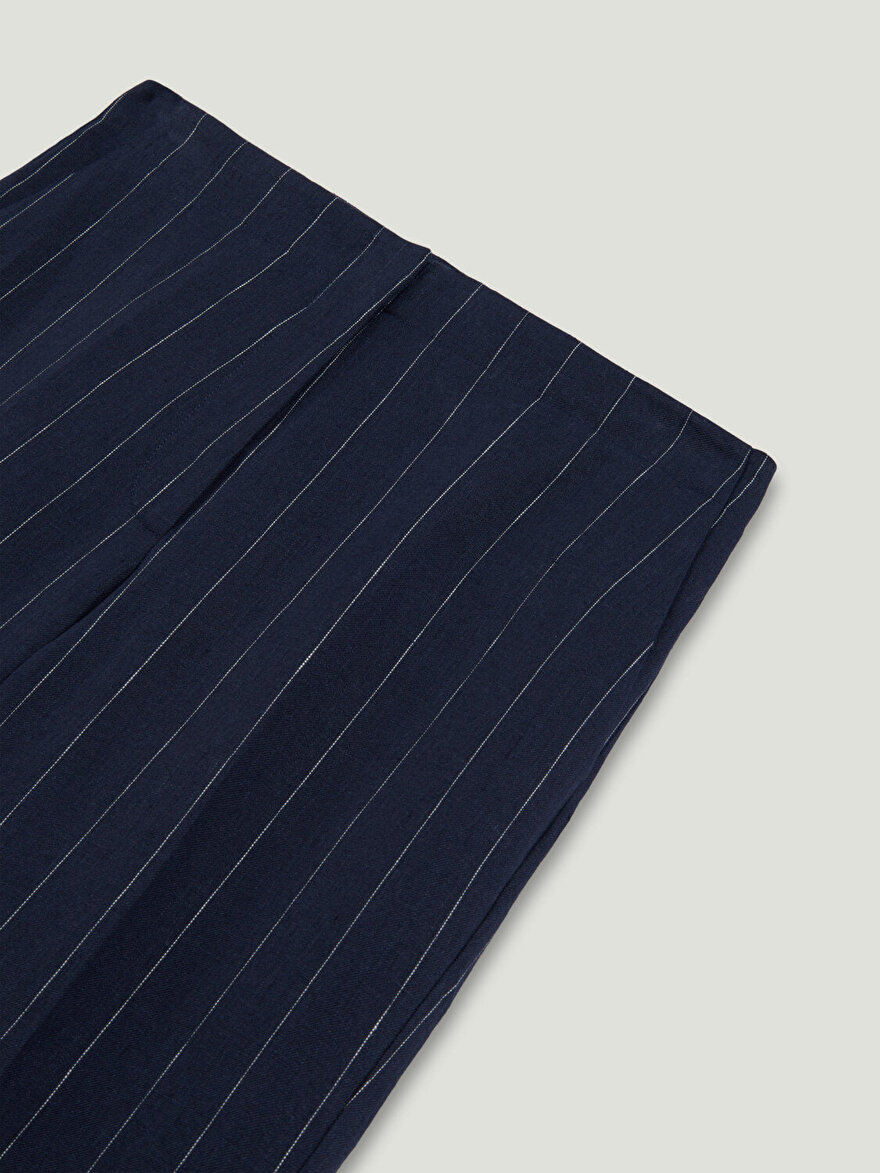 Çizgili Geniş Paça Pantolon NOCTURNE