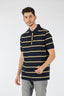 Claudio Campione Çizgili Polo Yaka Regular Fit Erkek T-Shirt
