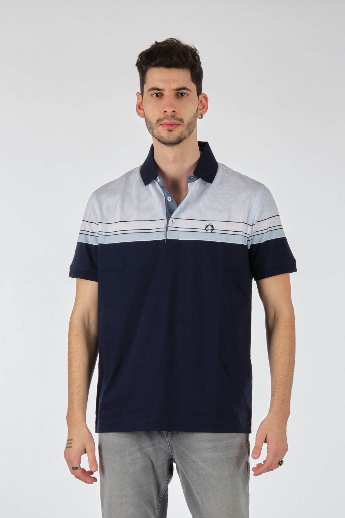 Claudio Campione Minimalist Polo Yaka Kısa Kol Erkek T-Shirt - Günlük Stil Translation missing: tr.content.product_image_main