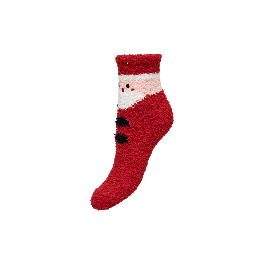 Only Peluş Noel Baba Desenli Kadın Çorabı - Sıcacık ve Rahat