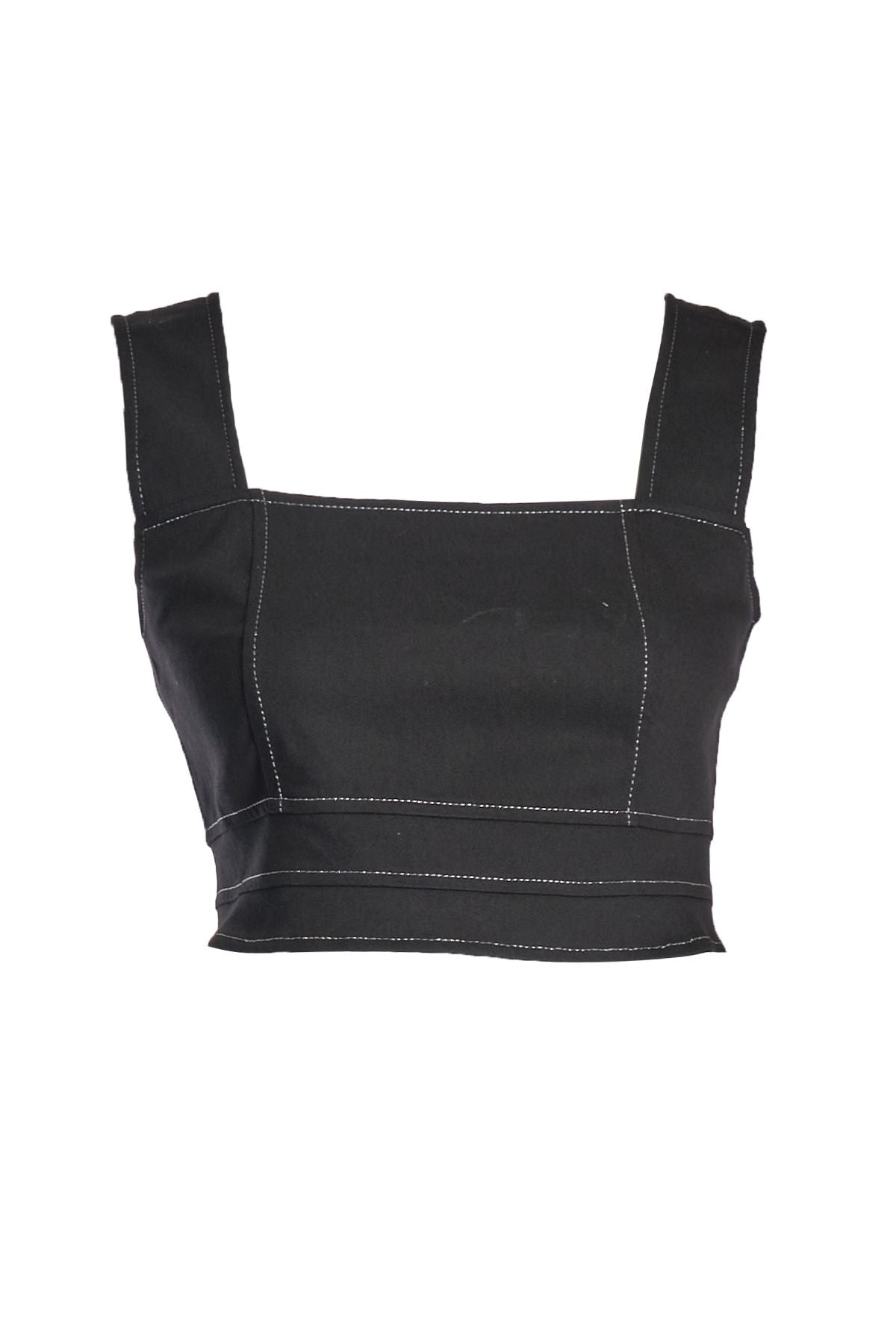 Ysatis Minimalist Kare Yaka Kadın Crop Top - Günlük Kombinler İçin Translation missing: tr.content.product_image_main