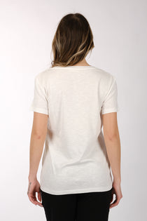 Daido Kadın Oversize V Yaka Kısa Kol Minimalist T-Shirt