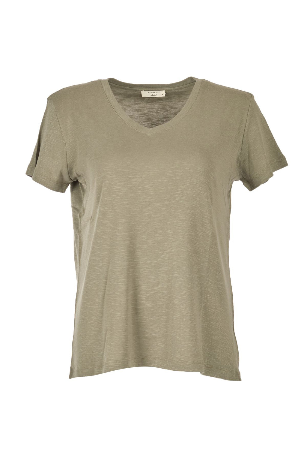 Daıdo Oversize V Yaka Kısa Kol Kadın T-Shirt - Rahat ve Şık Günlük Kombin