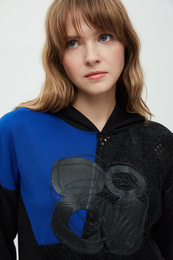Daido Oversize Kapüşonlu Minimalist Kadın Sweatshirt - Günlük Kullanım