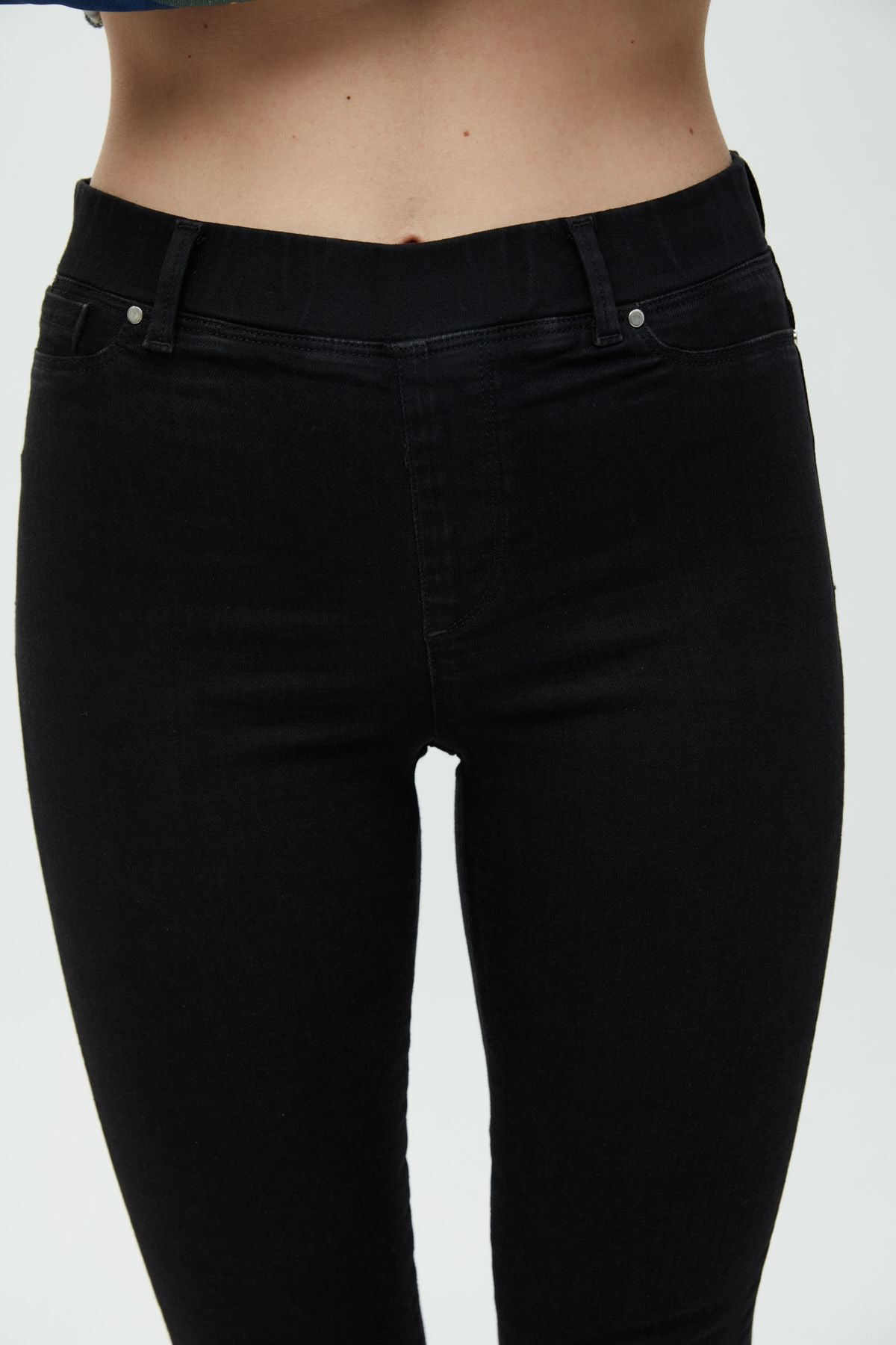 Daido Minimalist Elastik Belli Dar Paça Kadın Pantolon - Günlük Kullanım