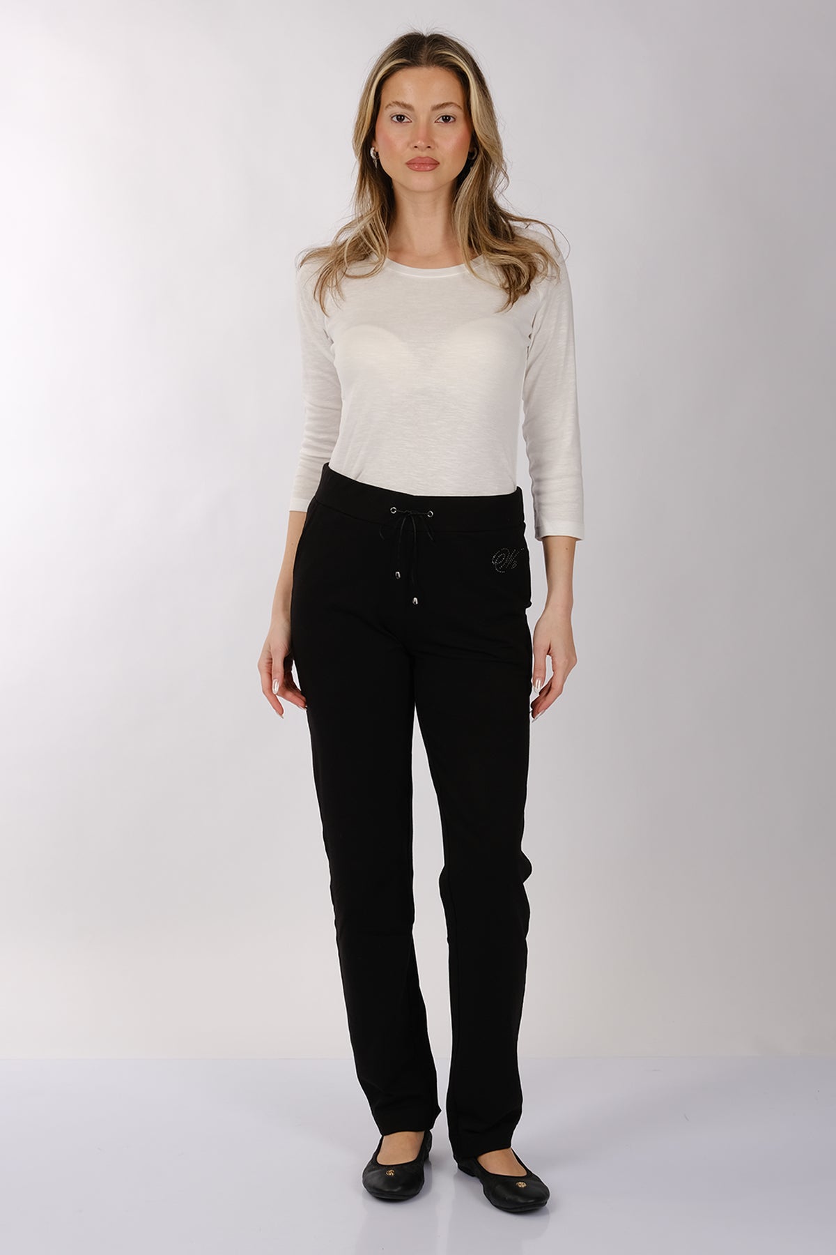 Daido Minimalist Regular Fit Kadın Pantolon - Bel Bağcıklı, Günlük Kullanım Translation missing: ar.content.product_image_main