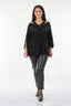 DE WHITE'S Oversize V Yaka 3/4 Kol Pullu Minimalist Bluz