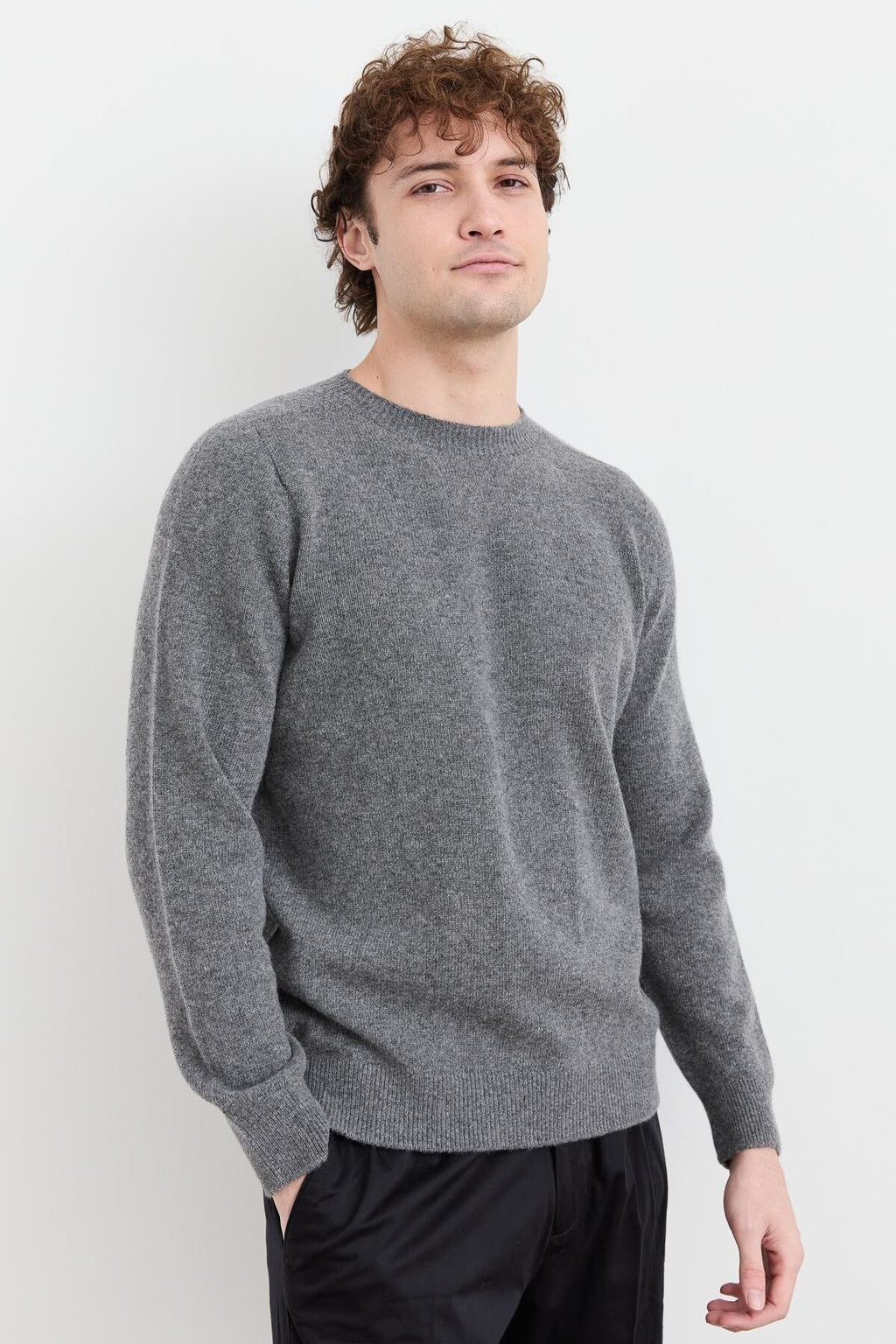 Desen Erkek Minimalist Yuvarlak Yaka Uzun Kol Kazak - Günlük Stil