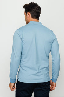 Desen Minimalist Uzun Kol Polo Yaka Erkek Sweatshirt - Rahat ve Şık