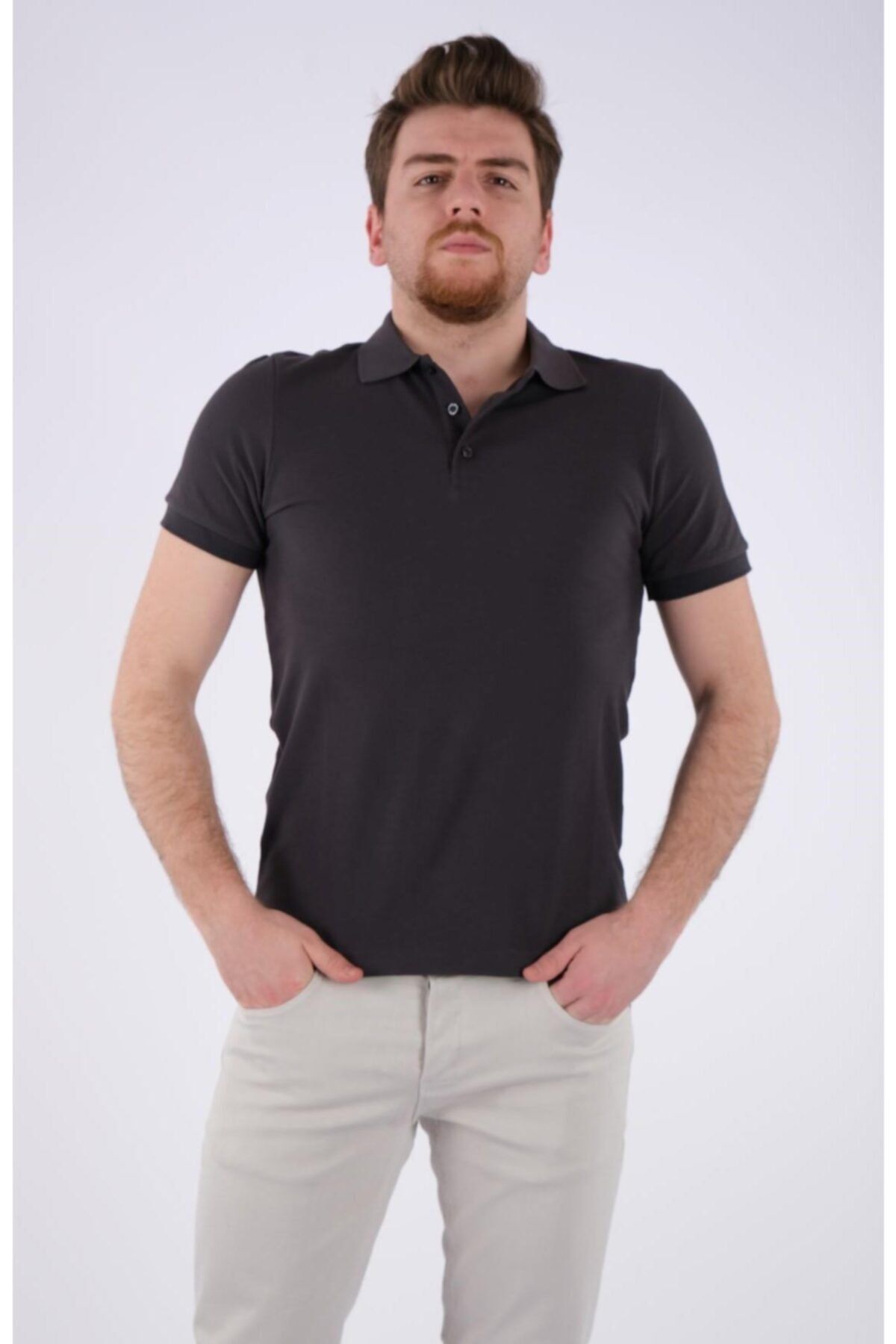 Desen Erkek Polo Yaka Kısa Kol T-Shirt - Minimalist ve Şık Translation missing: tr.content.product_image_main