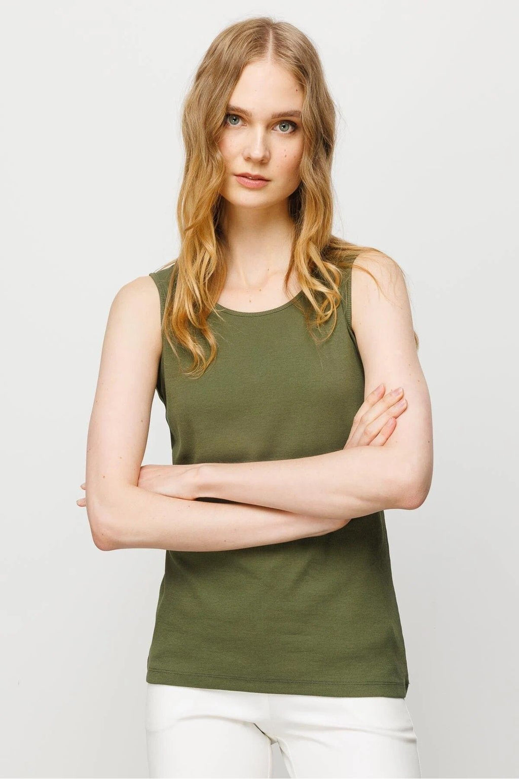 Desen Minimalist Kolsuz Yuvarlak Yaka Kadın T-Shirt - Günlük Stil