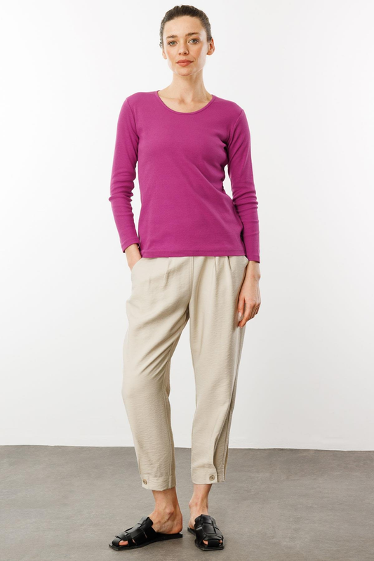 بلوزة نسائية منقوشة DSN23756