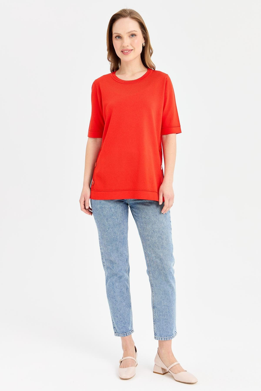 بلوزة نسائية منقوشة DSN24350