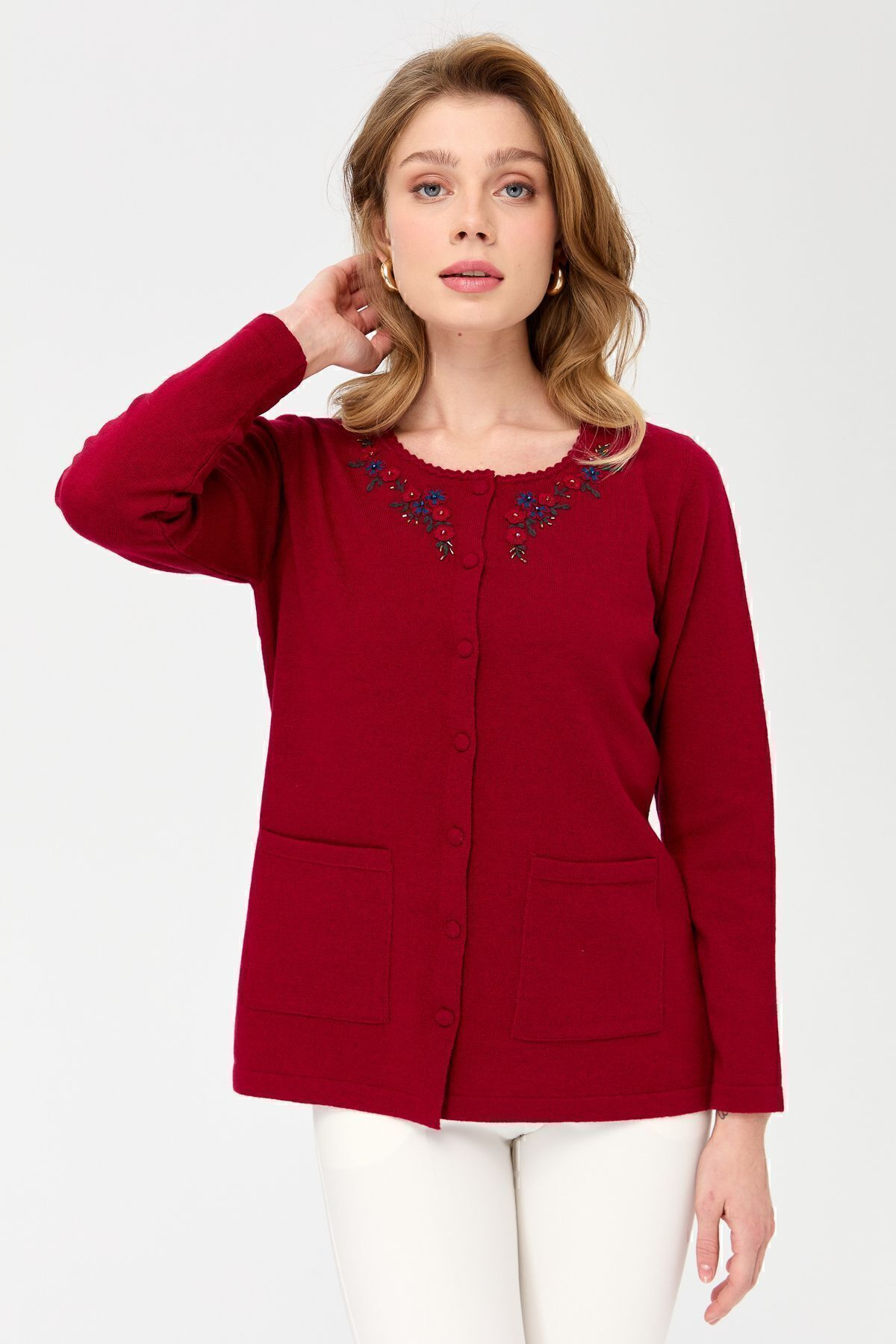 Desen Kadın Oversize Nakışlı Minimalist Ceket - Yeni Sezon