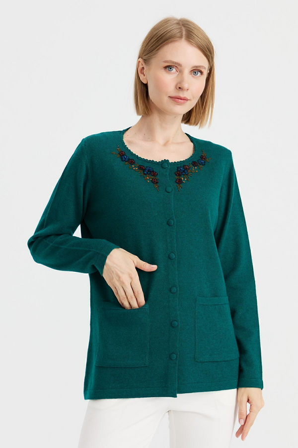 Desen Kadın Oversize Nakışlı Minimalist Ceket - Yeni Sezon