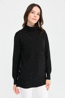 Desen Kadın Oversize Boğazlı Uzun Kol Kazak - Minimalist Stil