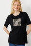 Desen Kadın Relaxed Fit Bisiklet Yaka Örme Kumaş Desen Baskılı Uzun T-Shirt 26YDSN25834