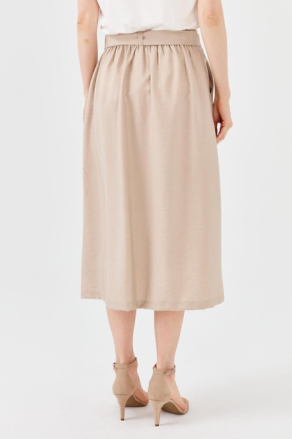 Desen Minimalist V Yaka Kısa Kol Kadın Tişört - Günlük Stil