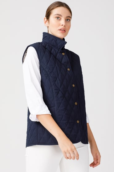 Desen Kolsuz Kapitone Yelek - Minimalist Oversize Günlük