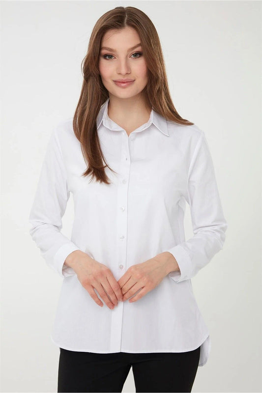Desen Oversize Kadın Gömlek - Minimalist & Şık Günlük Gömlek