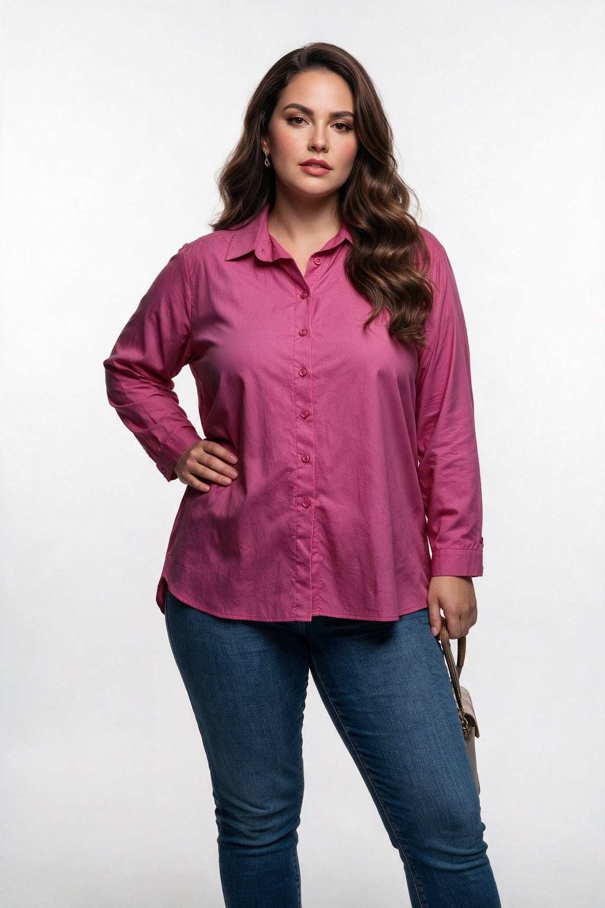 Desen Oversize Kadın Gömlek - Minimalist & Şık Günlük Gömlek