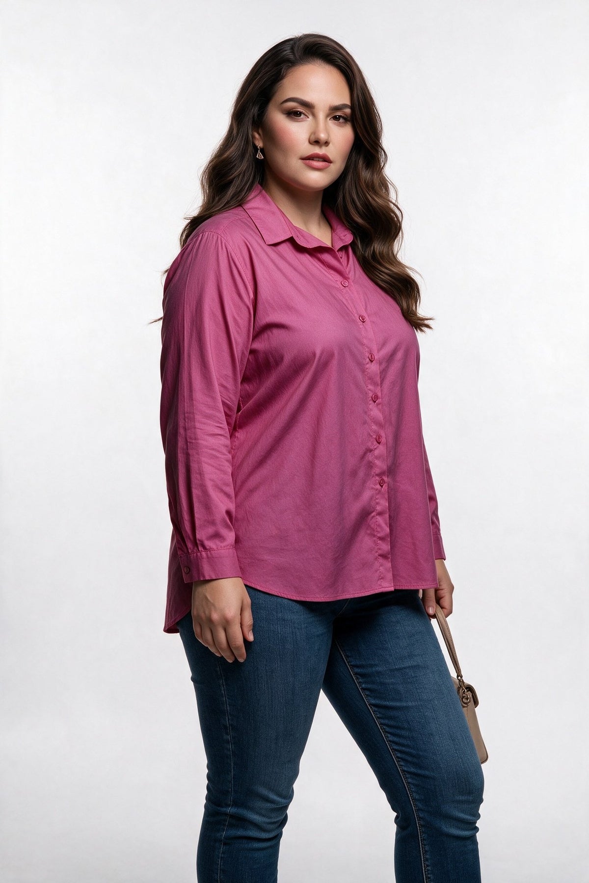 Desen Oversize Kadın Gömlek - Minimalist & Şık Günlük Gömlek