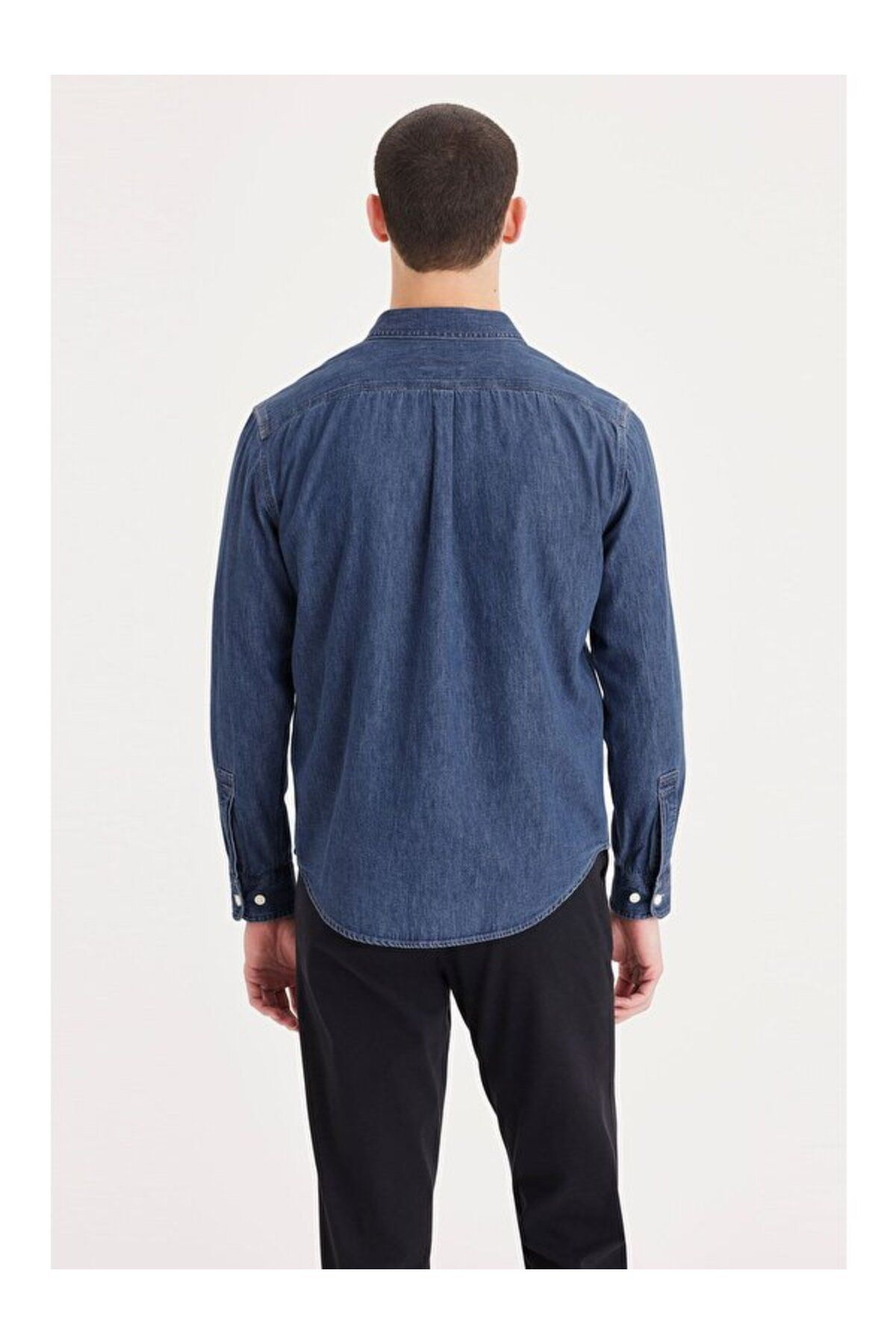 Dockers Minimalist Erkek Denim Gömlek - Uzun Kol Günlük Translation missing: tr.content.product_image_secondary