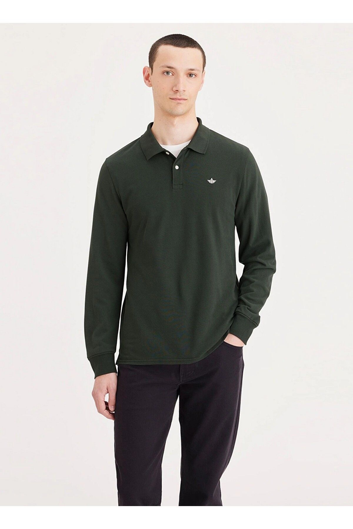 Dockers Erkek Uzun Kol Polo Yaka Minimalist Gömlek - Regular Fit