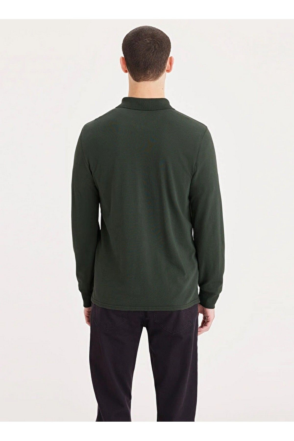 Dockers Erkek Uzun Kol Polo Yaka Minimalist Gömlek - Regular Fit Translation missing: ar.content.product_image_secondary