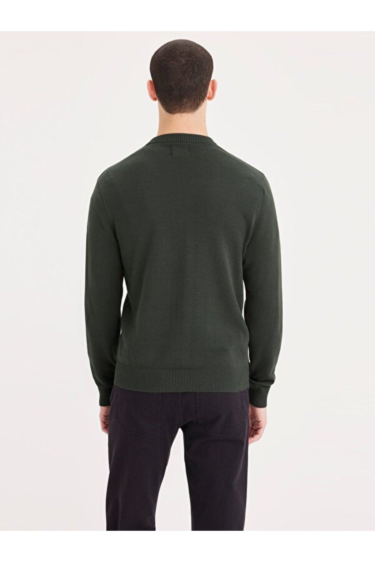 Dockers Erkek Minimalist Sweatshirt - Günlük & Şık, Uzun Kol, Yuvarlak Yaka İkincil görsel