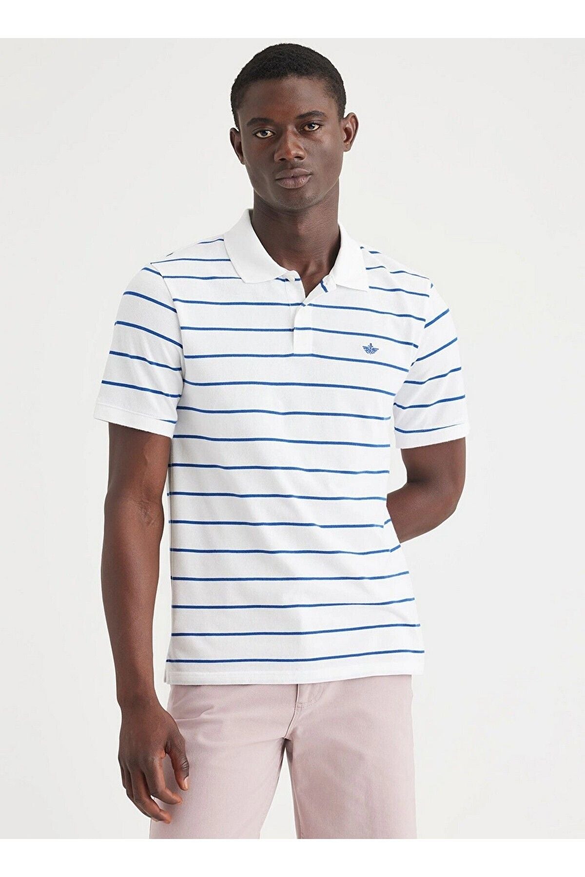 Dockers Minimalist Çizgili Polo Yaka Erkek T-Shirt - Kısa Kol - Günlük Ana görsel
