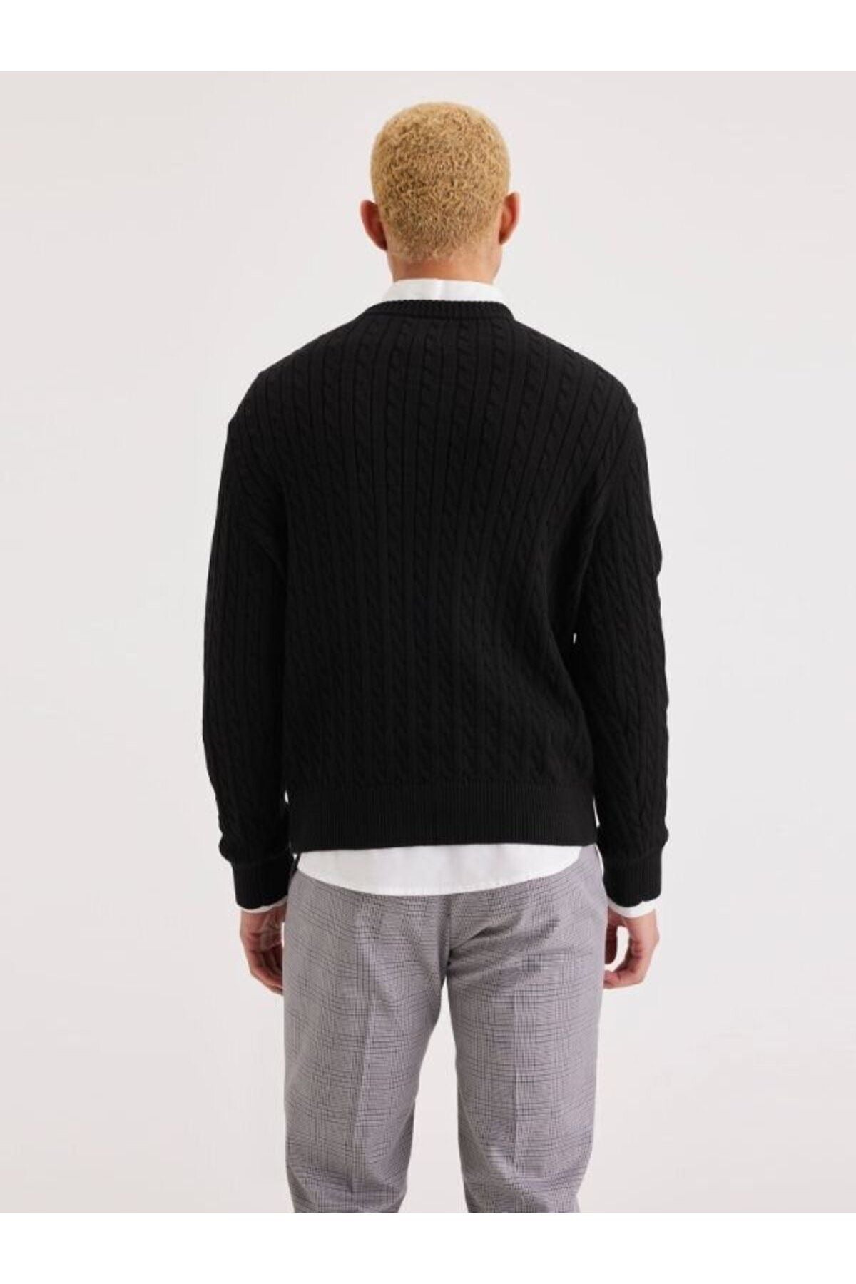 Dockers Minimalist Örgü Detaylı Erkek Uzun Kol Sweatshirt Translation missing: ar.content.product_image_secondary