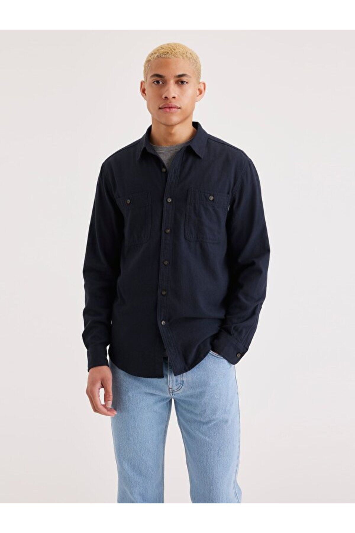 Dockers Minimalist Uzun Kol Erkek Gömlek - Günlük Stil Translation missing: ar.content.product_image_main