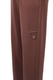 Düğme Detaylı Bol Paça Pantolon On