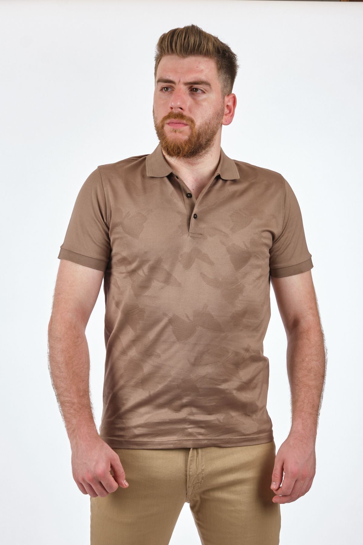 Ecer Minimalist Erkek Polo Yaka T-Shirt - Kısa Kol - Rahat Kesim Translation missing: ar.content.product_image_main